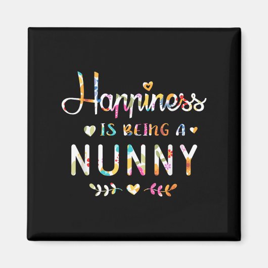 Geluk is een nunny Schattige oma kerst gi Magneet (Voorkant)