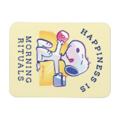 Geluk is een ochtendritueel magneet (Horizontaal)