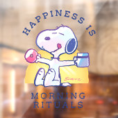 Geluk is een ochtendritueel raamsticker (Vel 2)