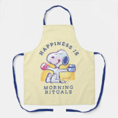 Geluk is een ochtendritueel schort (Voorkant)