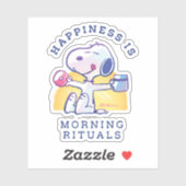 Geluk is een ochtendritueel sticker (Vel)