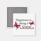 Geluk is een oma-buikje magneet (Voorkant / Achterkant)