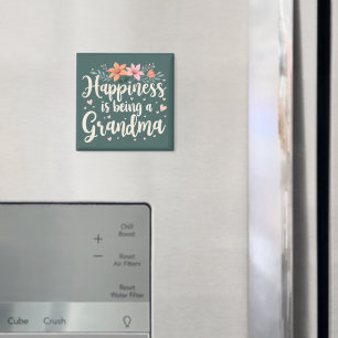 Geluk is een oma Floral Cottagecore zijn Magneet