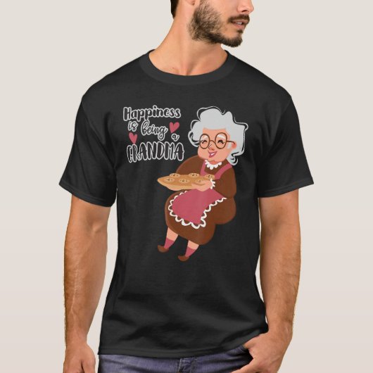 Geluk is een oma van moeder en grootmoeder t-shirt (Voorkant)