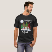 Geluk is een opa kerstboomluipaard t-shirt (Voorkant volledig)