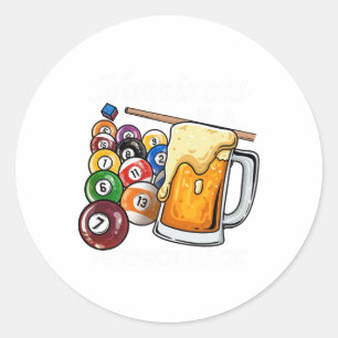 Geluk is een perfect rek in het zwembad biljart sp ronde sticker