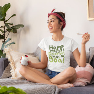 Geluk is een richting t-shirt