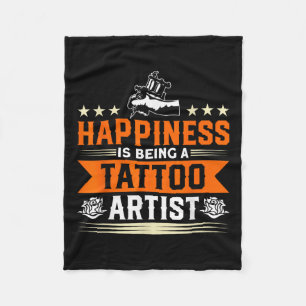 Geluk is een Tattoo artistieke tatoeage Fleece Deken