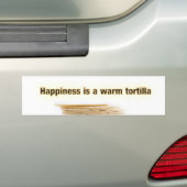 Geluk is een tortilla bumpersticker (Op auto)