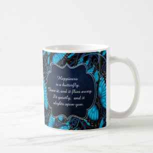 Geluk is een vlinder: Blue Morpho Butterfly Koffiemok