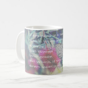 Geluk is een Vlinder - Inspirerende Quote Koffiemok