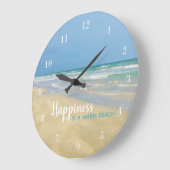 Geluk is een Warm Beach Grote Klok (Hoek)