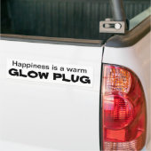 Geluk is een warme GLOW PLUG Bumpersticker (Op Truck)
