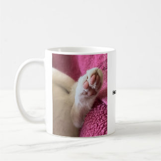 Geluk is een warme kat. Kat koffiemok