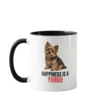 Geluk Is Een Yorkie Mok – Yorkshire Terrier