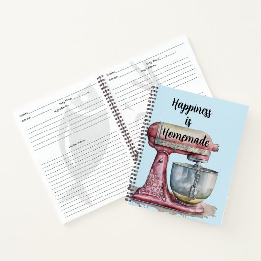 Geluk is een zelfgemaakt recept notitieboek (Binnen)