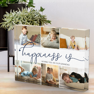 Geluk is Foto-collage van Grandad 6 Fotoblokken