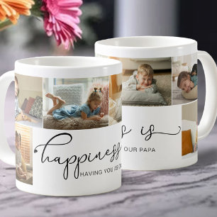 Geluk is Foto Papa Black Calligraphy Koffiemok