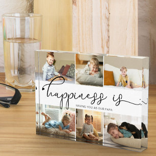 Geluk is Fotocollage Papa 6 Fotoblokken