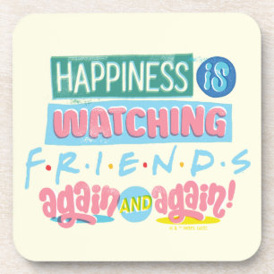 Geluk is FRIENDS™ weer en weer kijken Bier Onderzetter