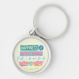 Geluk is FRIENDS™ weer en weer kijken Sleutelhanger