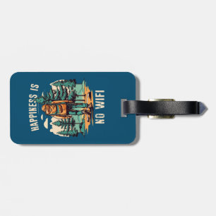 Geluk is geen wifi backpacken bagagelabel