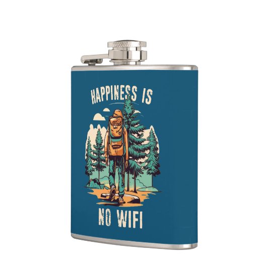 Geluk is geen wifi backpacken heupfles (Links)