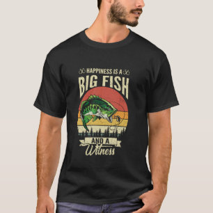 Geluk Is Grote Vis Grappige Visserij Leven Visser T-shirt