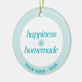 Geluk is Homemade Keramisch Ornament (Links)