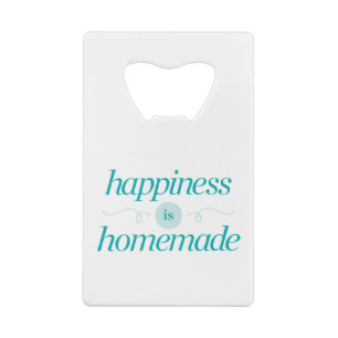 Geluk is Homemade Kredietkaart Flessenopener