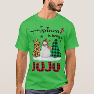Geluk is Juju Snowman Merry Kerstmis. T-shirt