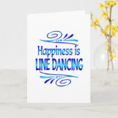 Geluk is lijndansen kaart (Gele Bloem)