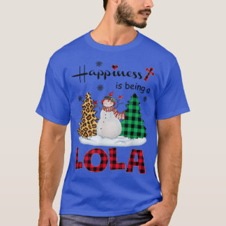 Geluk is Lola Snowman Merry Kerstmis. T-shirt