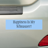 Geluk is mijn Schnauzer! Bumpersticker (Op auto)