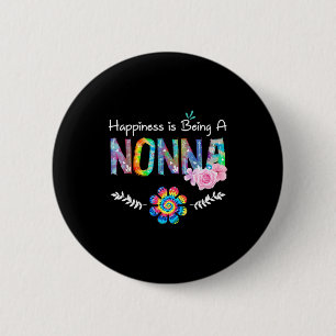 Geluk is oma bloem tie dye moeders ronde button 5,7 cm