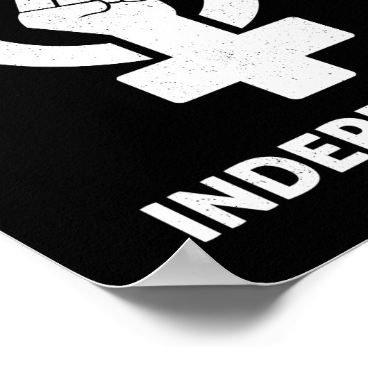 Geluk is onafhankelijk poster (Hoek)