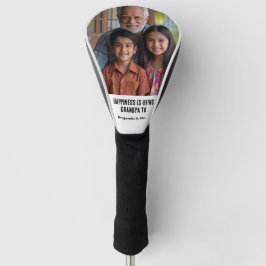 Geluk is Opa zijn van Naam Familie Foto  Golfheadcover