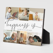 Geluk is | Papa Foto Collage Plaque Fotoplaat (Zijkant)