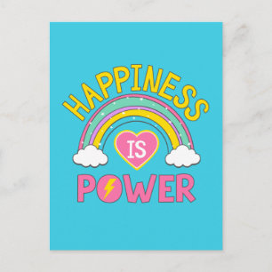 Geluk is Power Rainbow Briefkaart