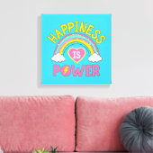 Geluk is Power Rainbow Canvas Afdruk (Insitu (Woonkamer))