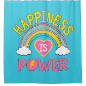 Geluk is Power Rainbow Douchegordijn (Voorkant)