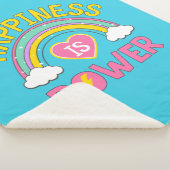 Geluk is Power Rainbow Sherpa Deken (3/4)