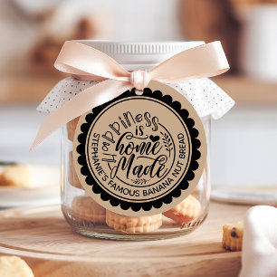 Geluk is Thuisgemaakt Vintage Kraftpapier Bedankjes Labels