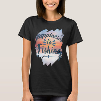 Geluk Is Vissen Vissen Vissen Vissen Thema T-shirt