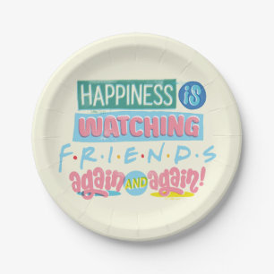 Geluk kijkt opnieuw en opnieuw naar FRIENDS™ Papieren Bordje