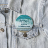 Geluk komt in WAVES Ronde Button 7,6 Cm (In situ)