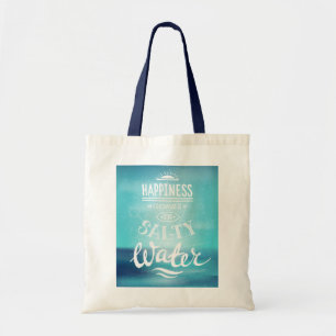 Geluk komt in zout water tote bag