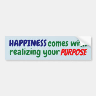 Geluk komt met het realiseren van je doel! bumpersticker