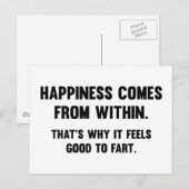 Geluk komt van binnen briefkaart (Voorkant / Achterkant)