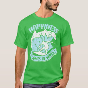 Geluk komt voor in golven die surfende surfer-Gift T-shirt